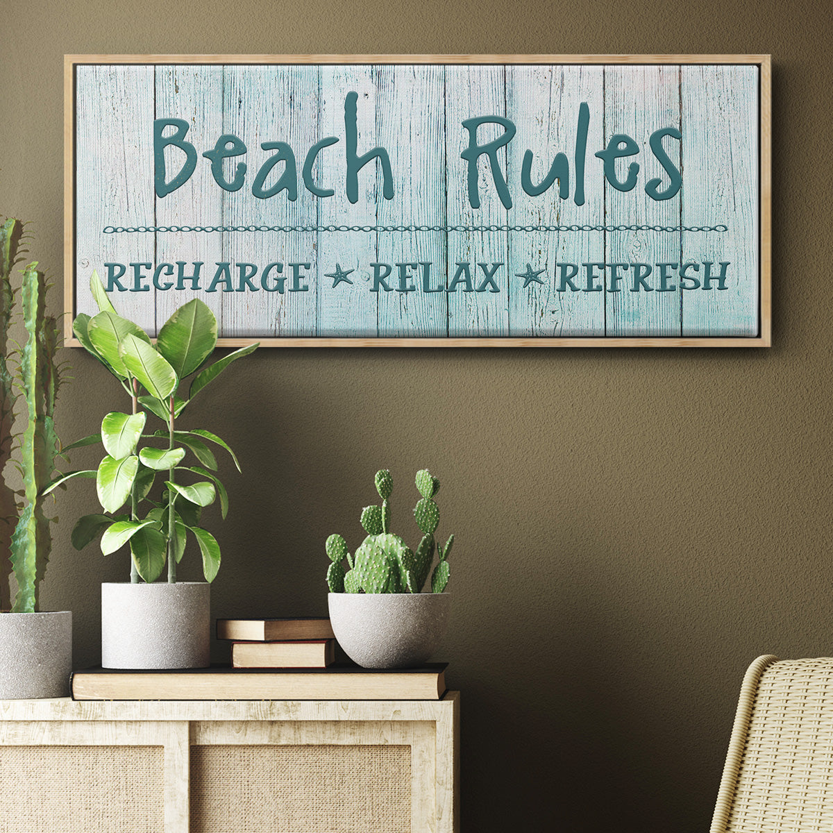 Recharge - Floater Framed Canvas Print