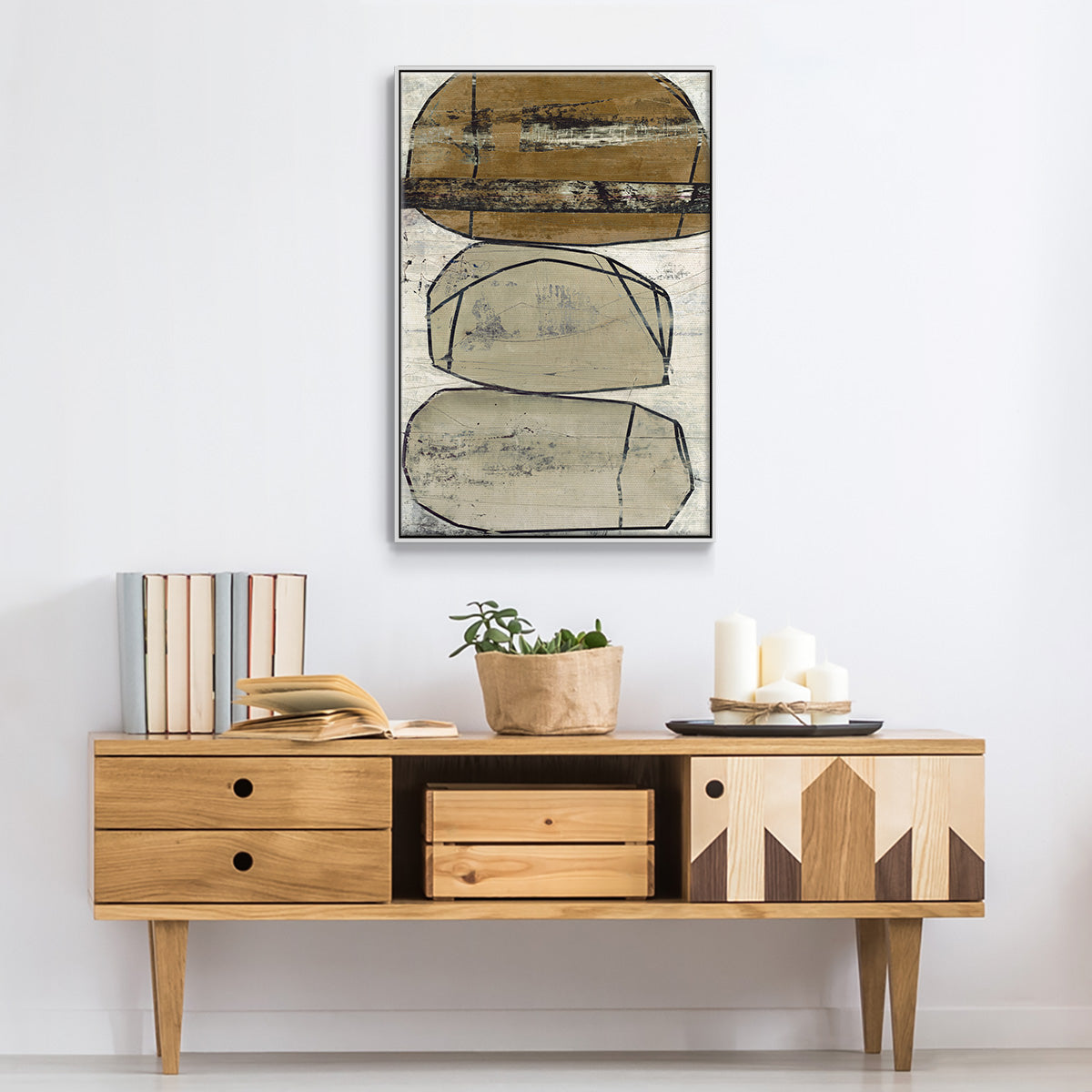 Dim Sum I - Floater Framed Canvas Print