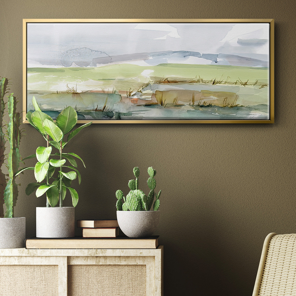 Pastel Inlet I - Floater Framed Canvas Print