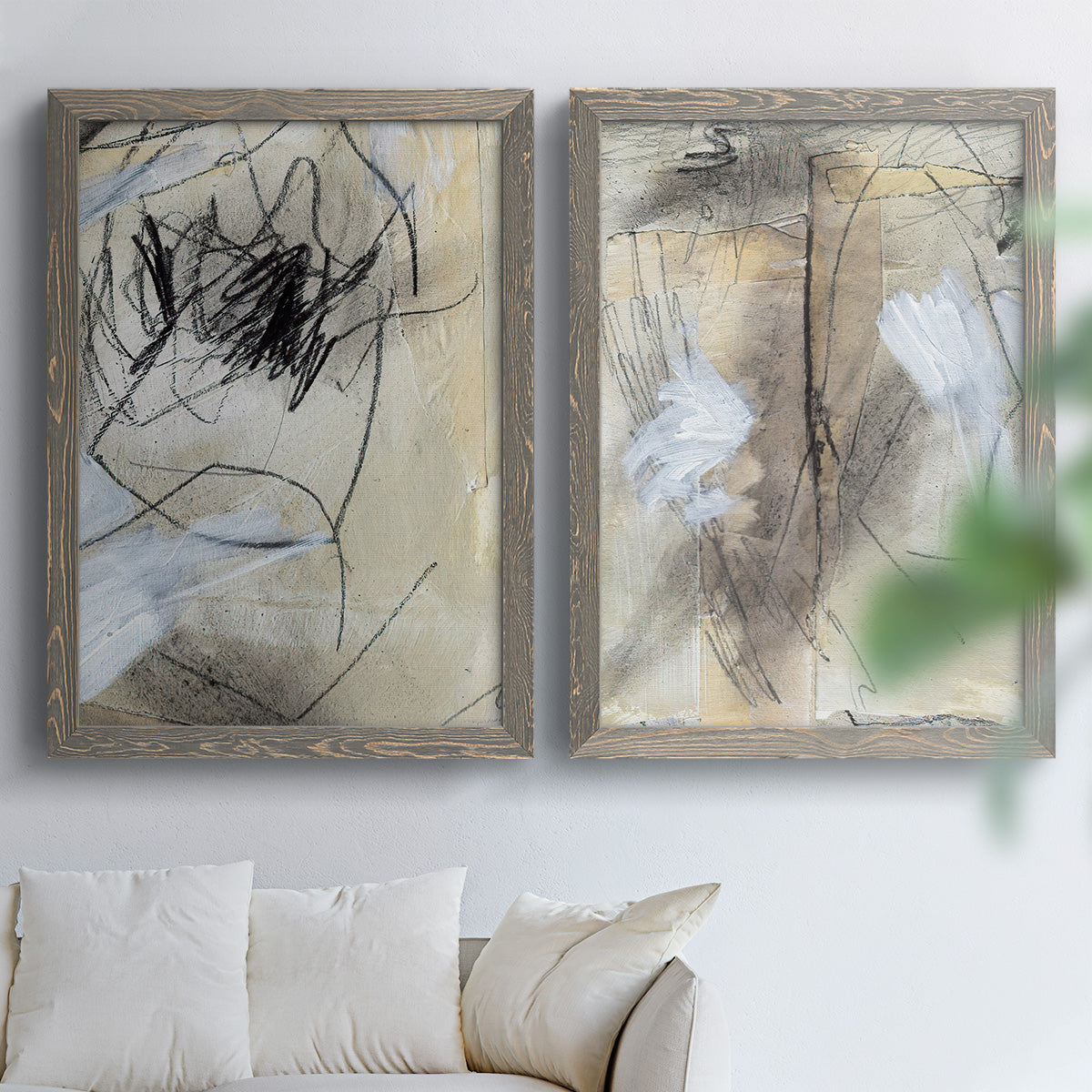 Masked Notes VII - Premium Framed Canvas 2 Piece Set - Ready to Hang