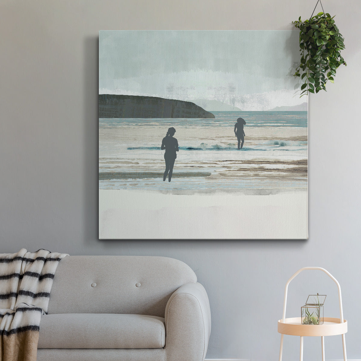 Beach Walking II-Premium Gallery Wrapped Canvas - Ready to Hang