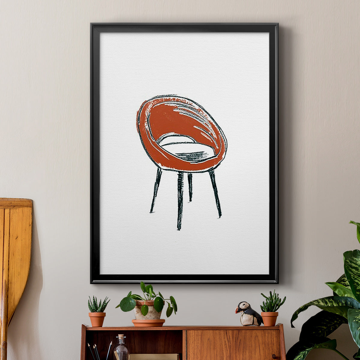 Take a Seat V - Modern Framed Canvas Print