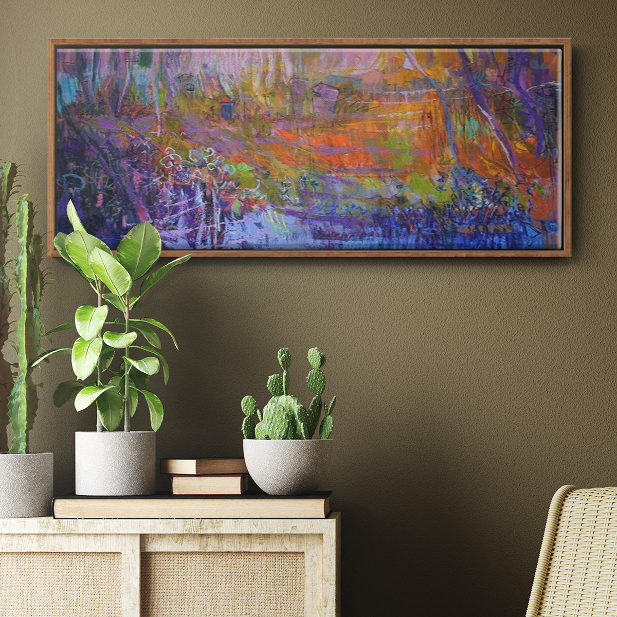 Nocturn in the Secret - Floater Framed Canvas Print