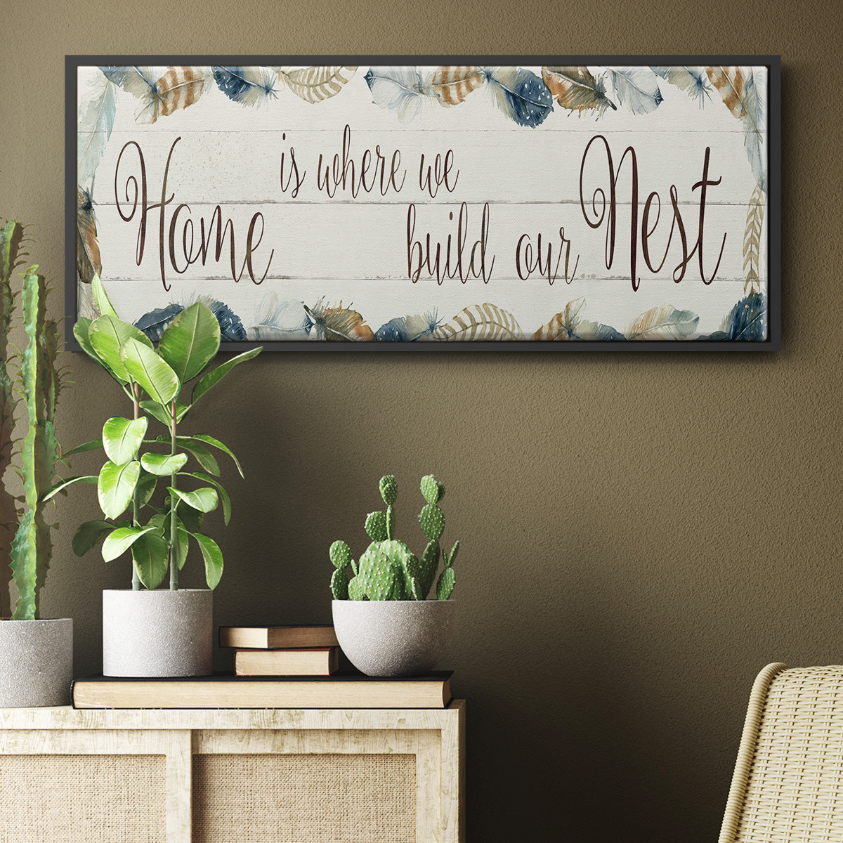 Home Nest - Floater Framed Canvas Print