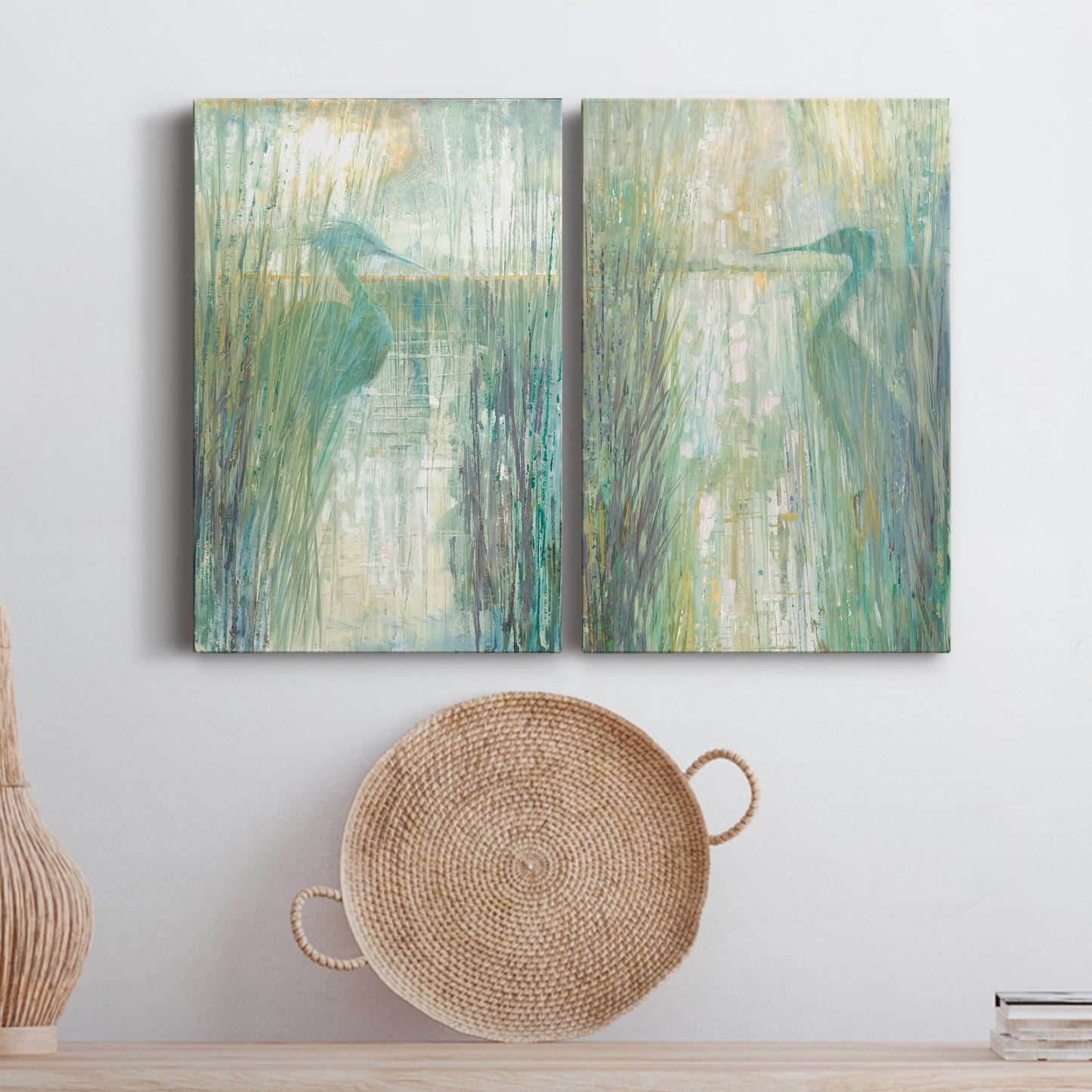 Morning Egret I Premium Gallery Wrapped Canvas - Ready to Hang