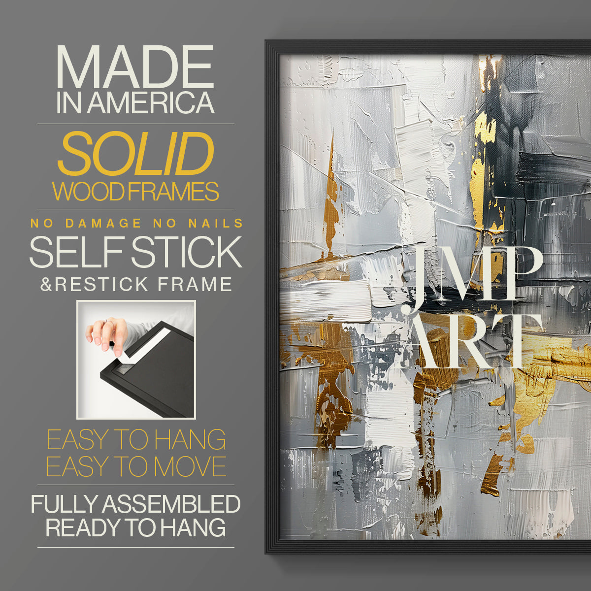 Abstract Series CLXIII - Restickable Framed Art Set