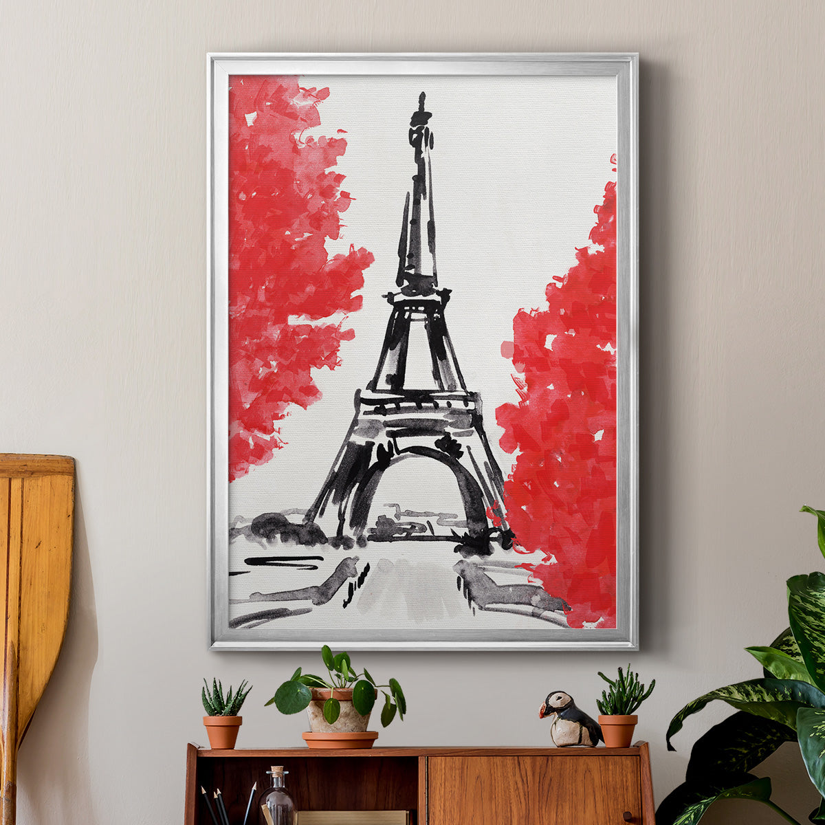 Day in Paris II - Modern Framed Canvas Print