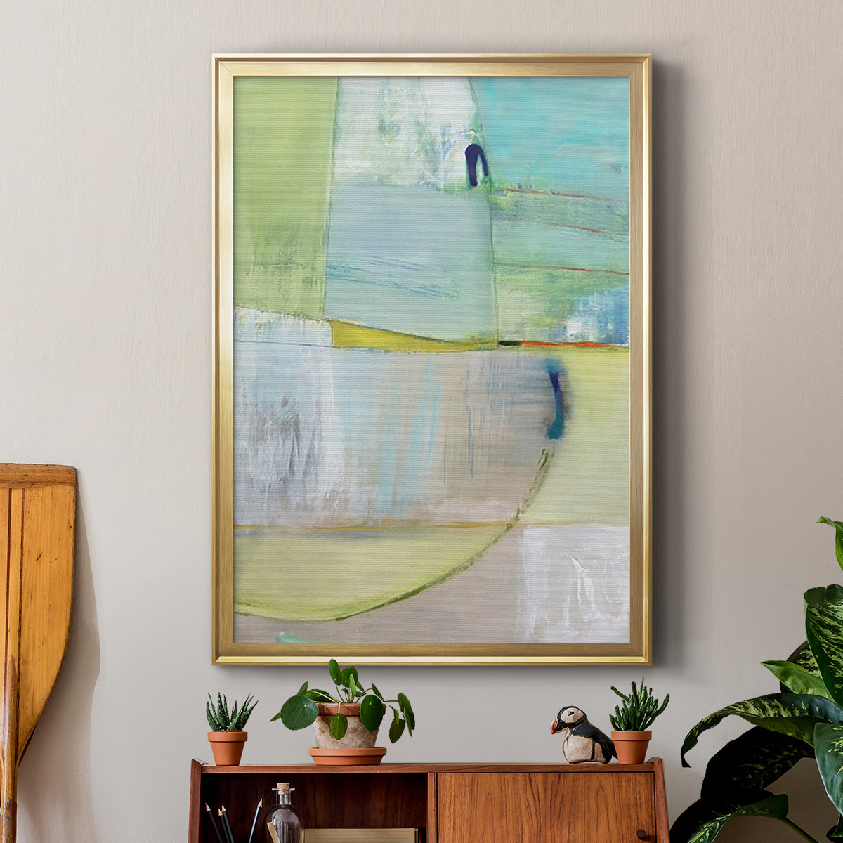 Incoming - Modern Framed Canvas Print