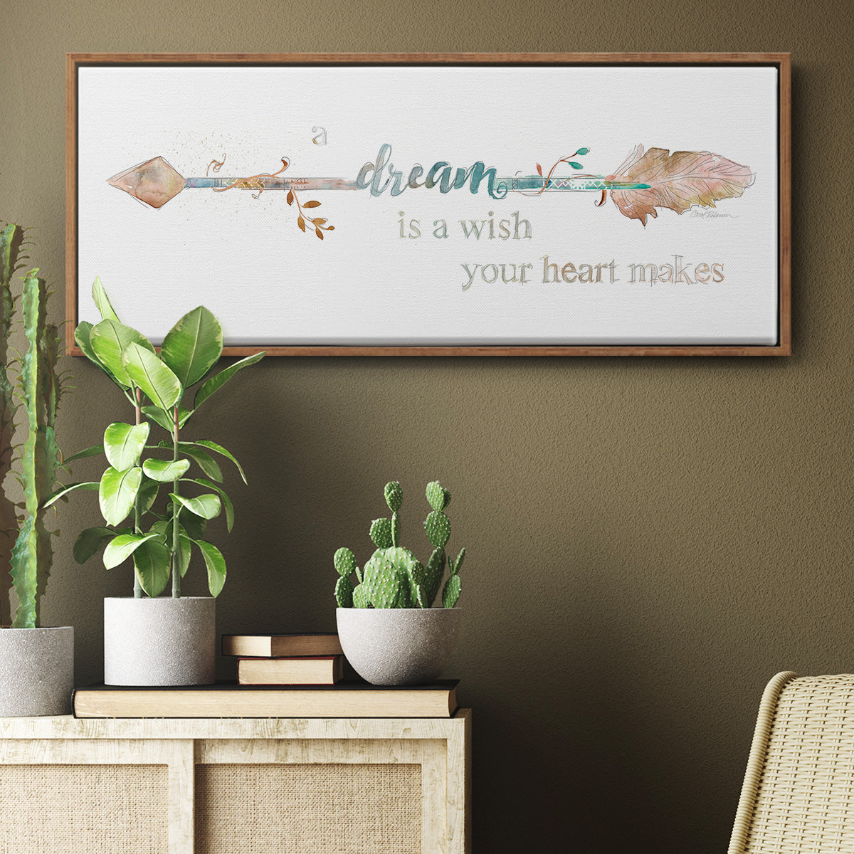 Dream Arrow - Floater Framed Canvas Print