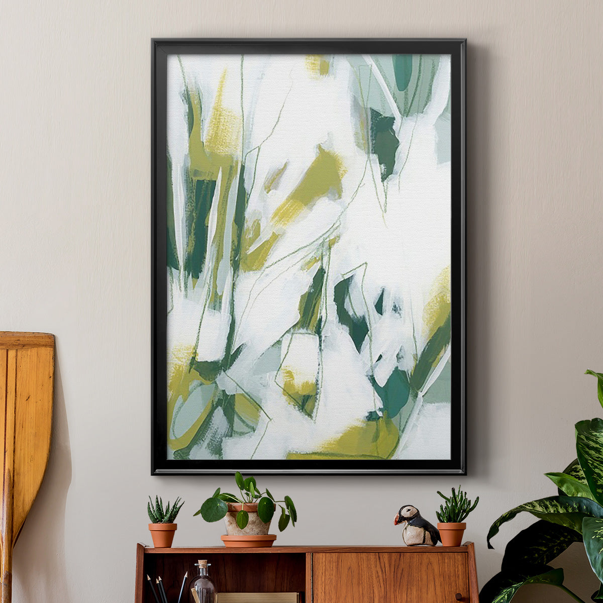 Emerald Ice IV - Modern Framed Canvas Print