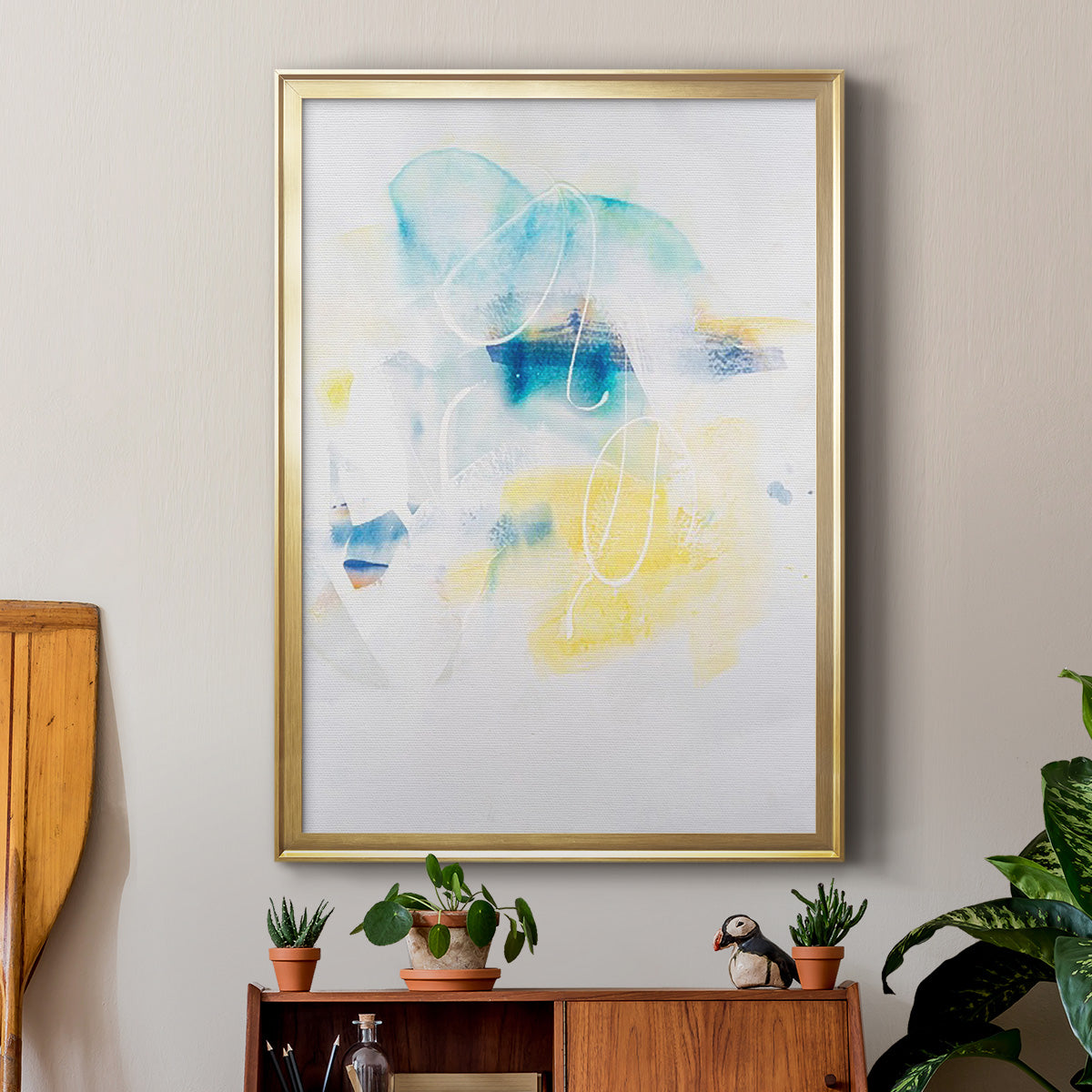 Spacial II - Modern Framed Canvas Print