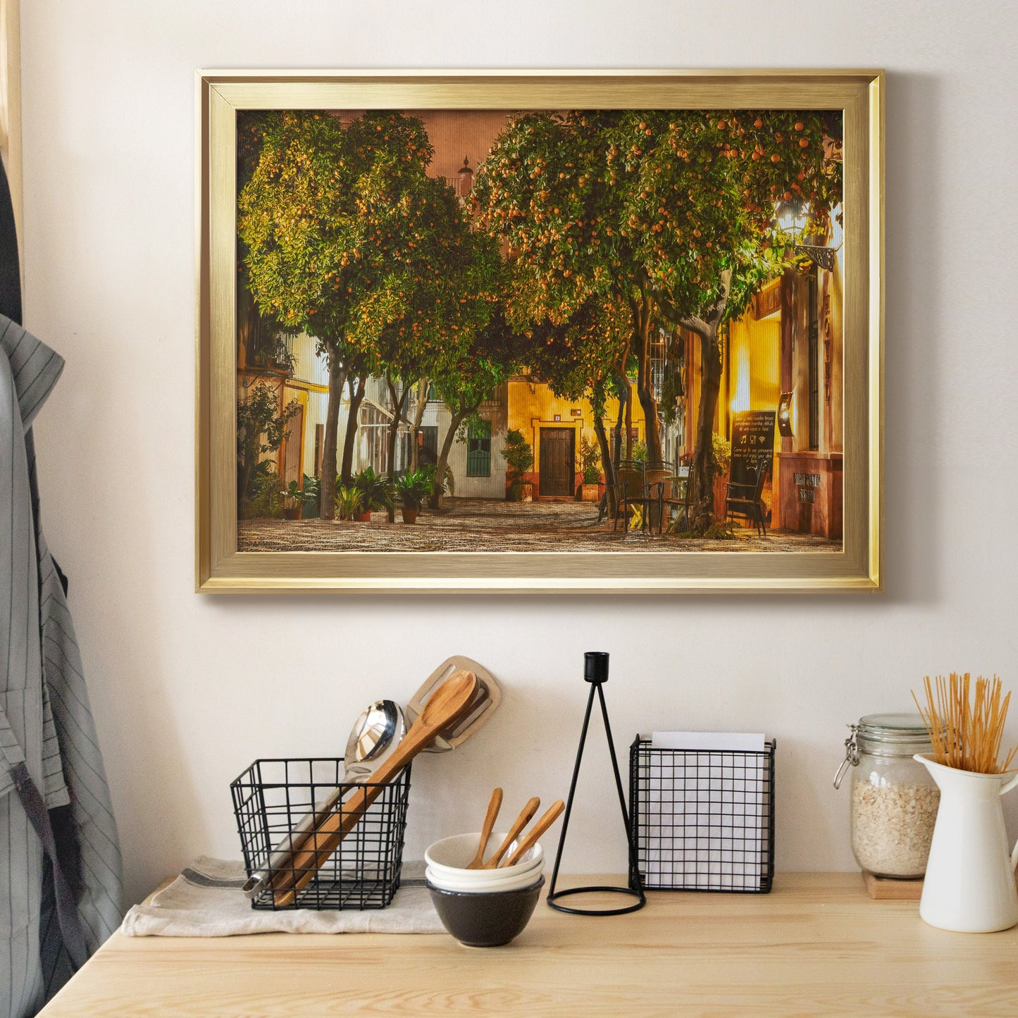 Night in Sevilla - Modern Framed Canvas Print