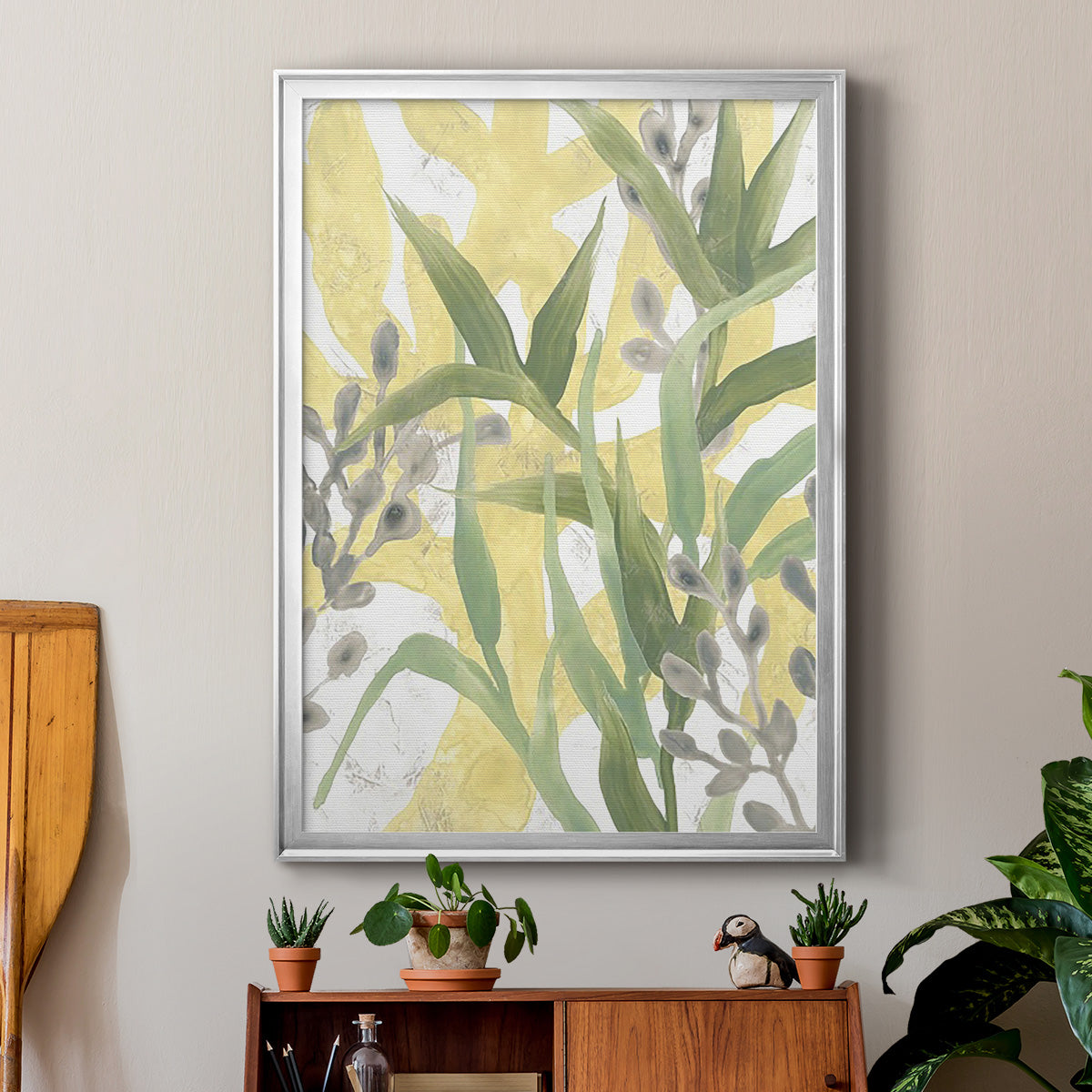 Sea Grass Fresco III - Modern Framed Canvas Print