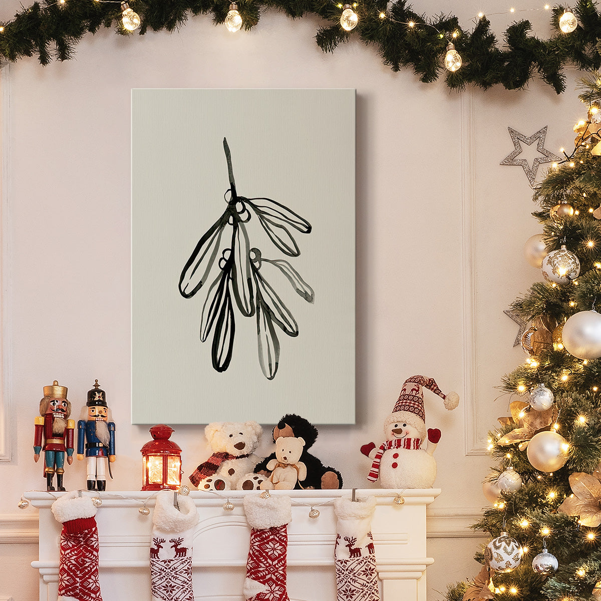 Mistletoe Sketch I - Gallery Wrapped Canvas