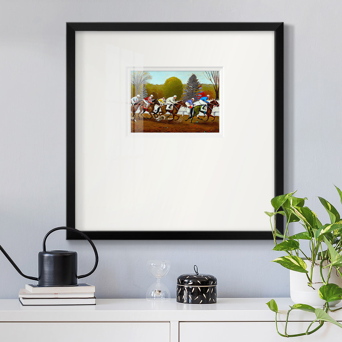 Day at the Race II Premium Framed Print Double Matboard