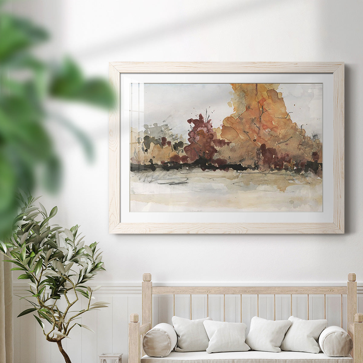 The Autumn View II - Barnwood Framed Art Print