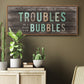 Troubles Bubbles - Floater Framed Canvas Print