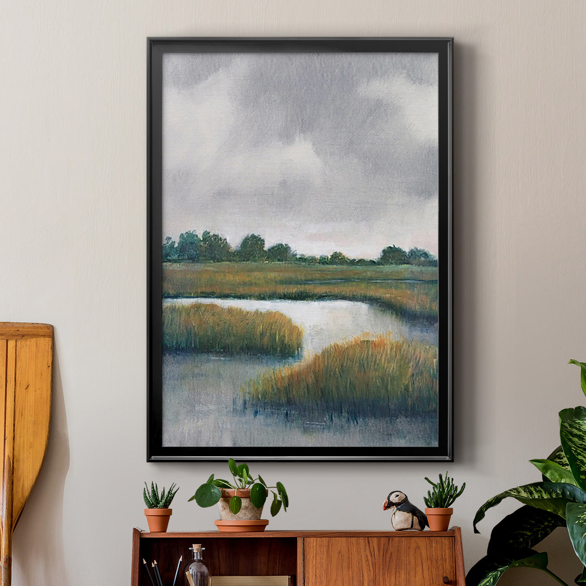 Salt Marshes I - Modern Framed Canvas Print