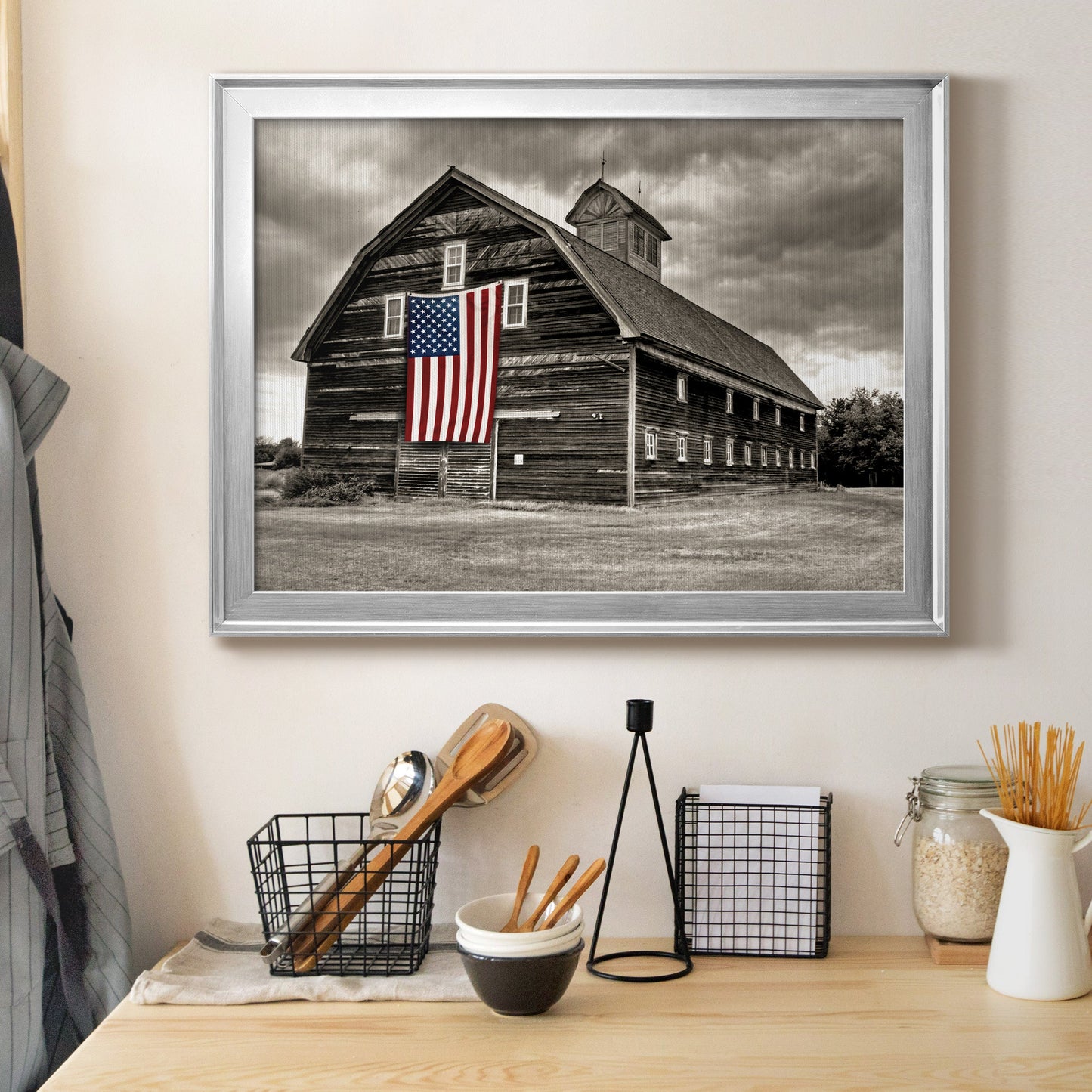 Modern Barn III - Modern Framed Canvas Print