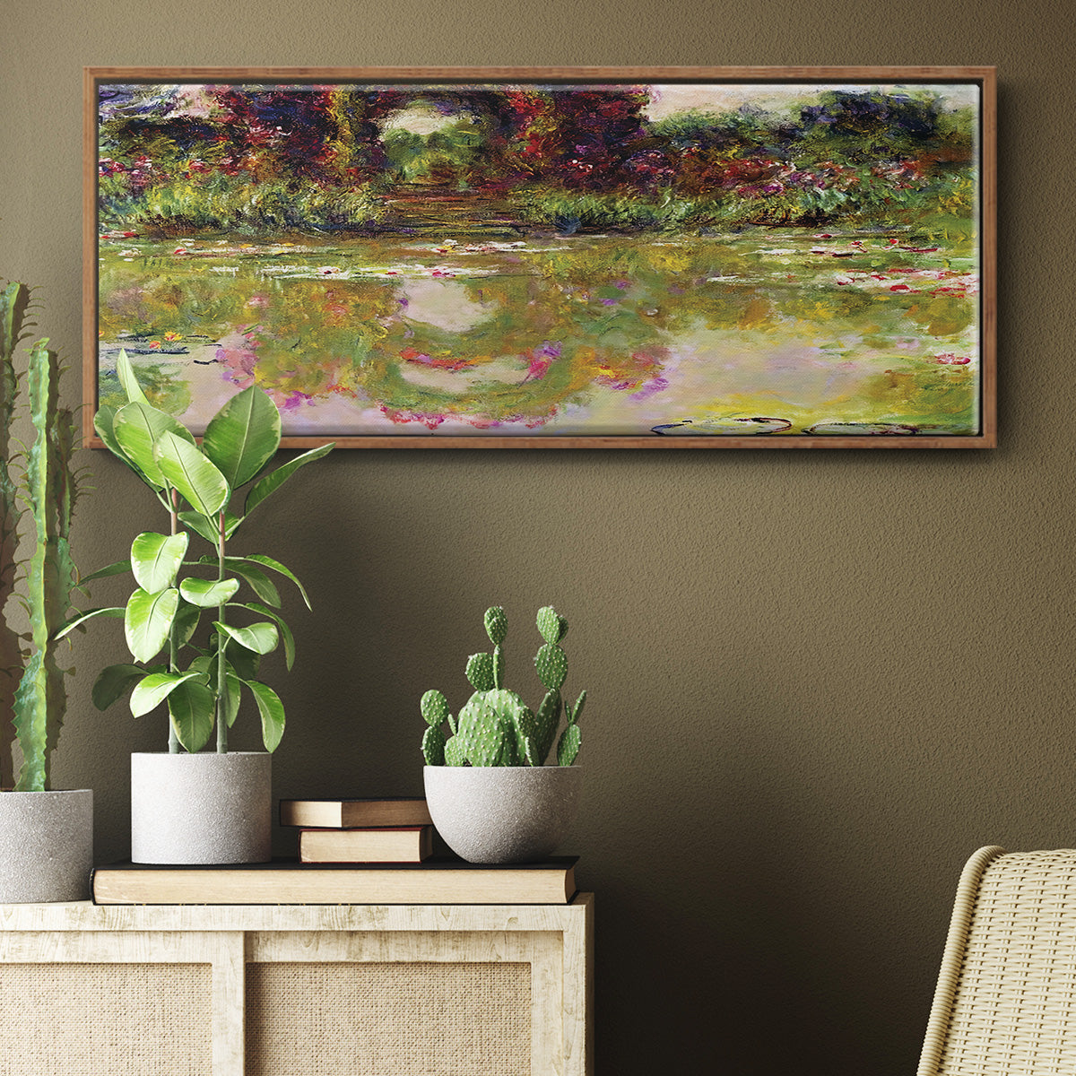Rose Arches at Giverny, 1913 - Floater Framed Canvas Print