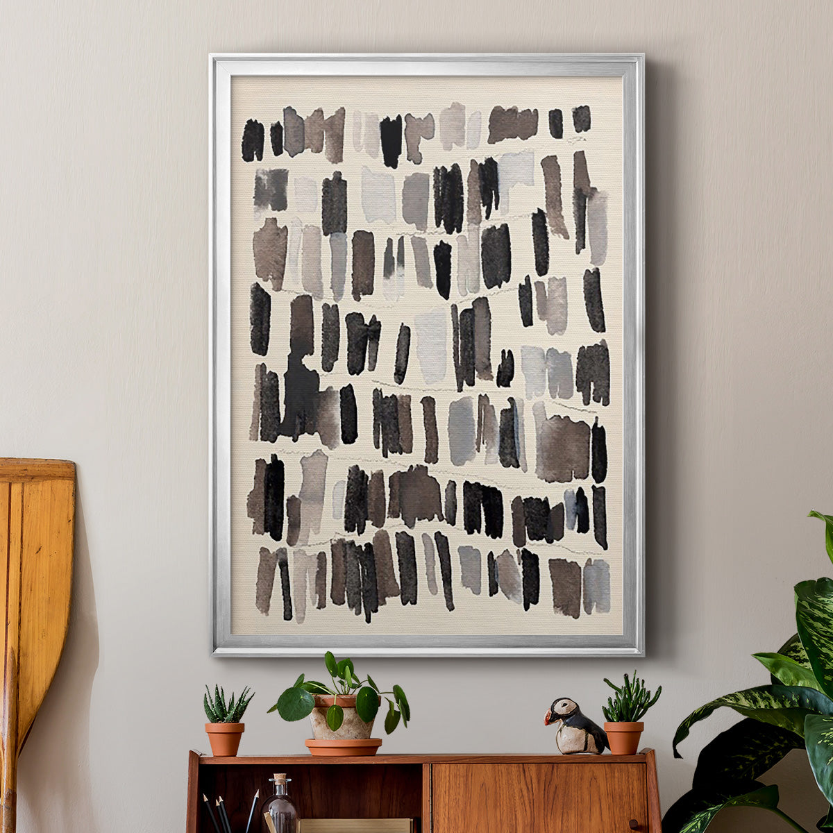 Chalk and Flint IV - Modern Framed Canvas Print