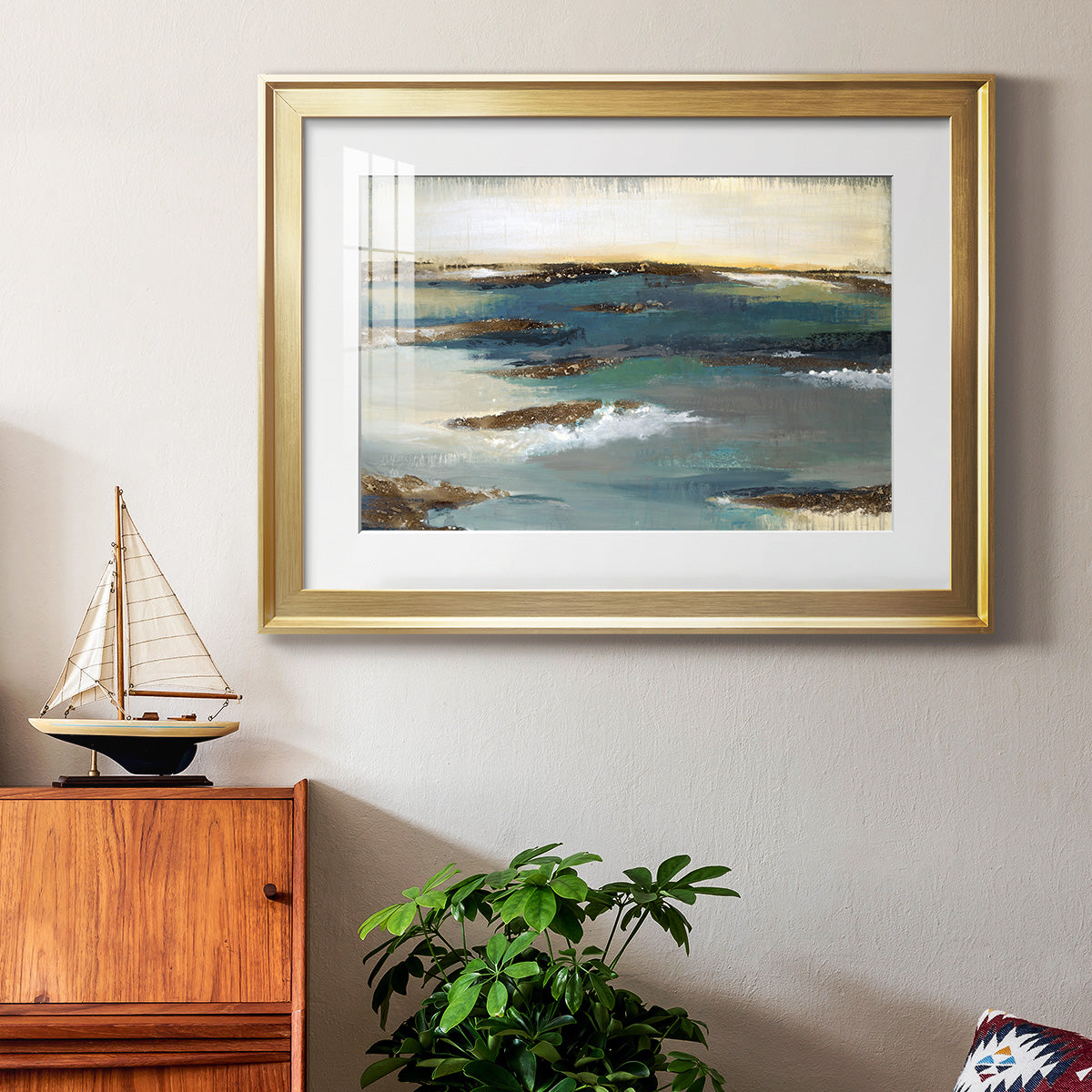 Coastal Bluffs - Modern Framed Art Print