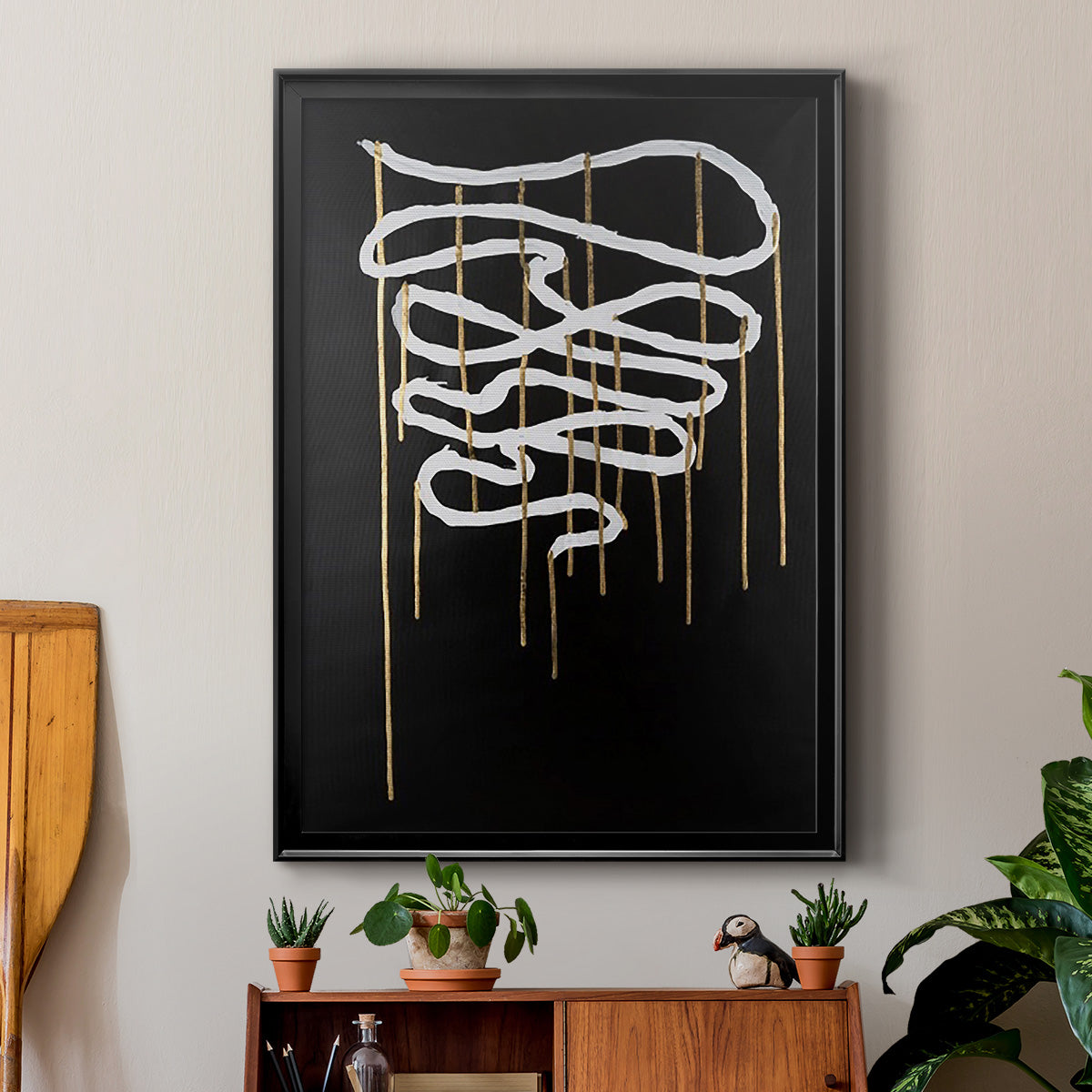 Weeping Ribbon II - Modern Framed Canvas Print