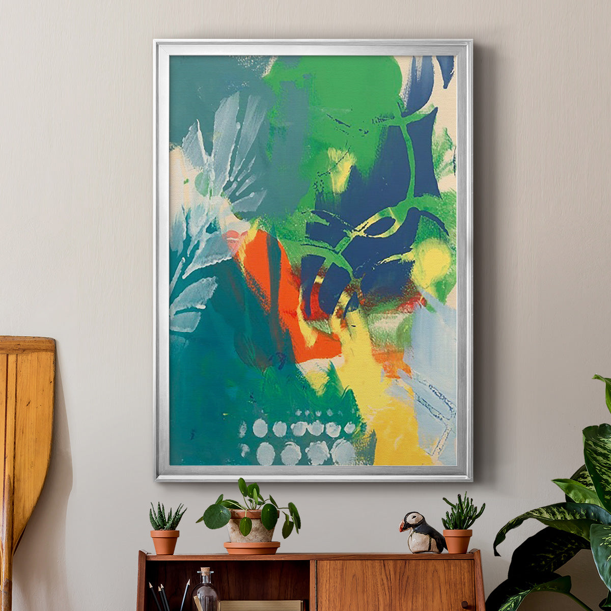 Tropical Graphics II - Modern Framed Canvas Print