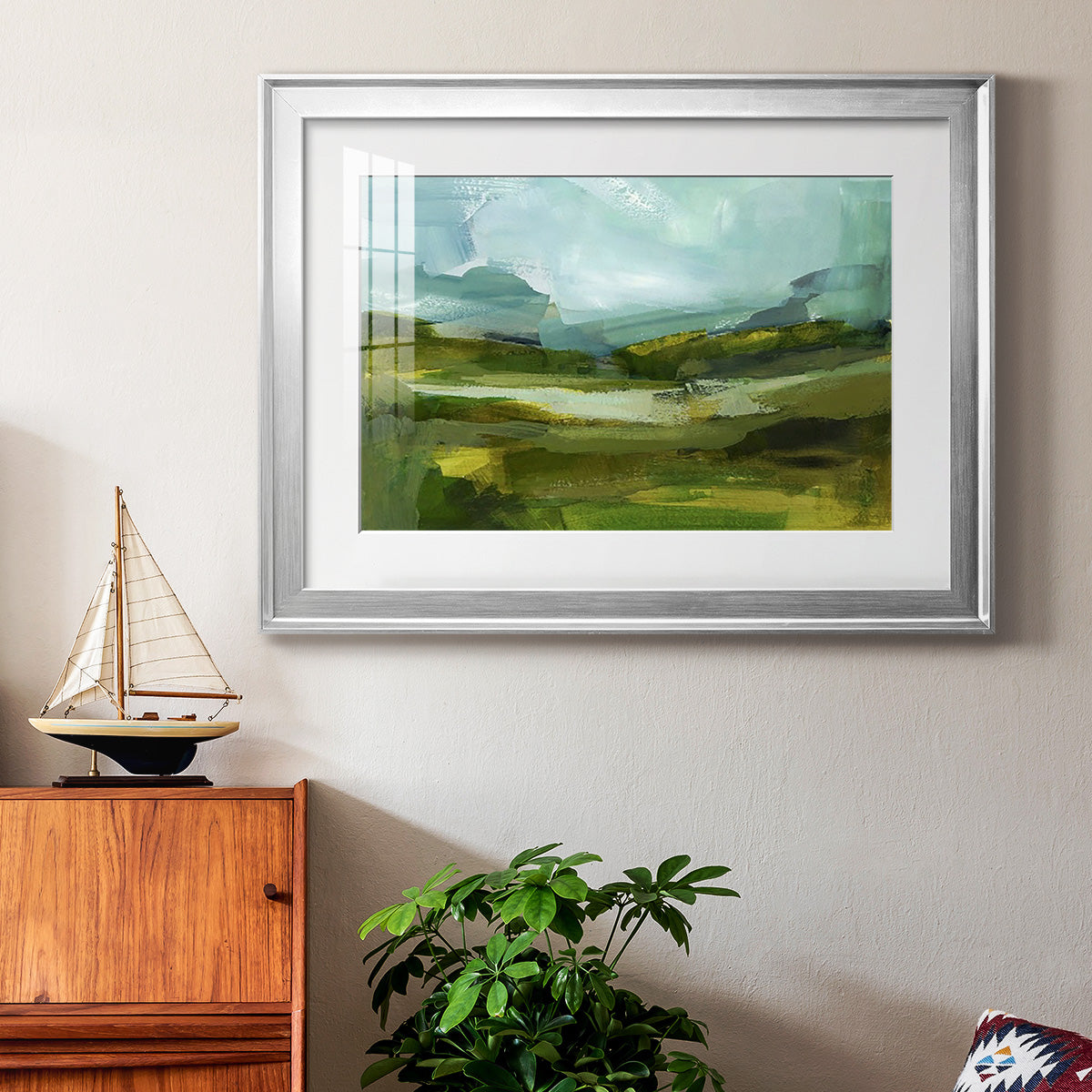 Emerald View III Premium Framed Print - Ready to Hang