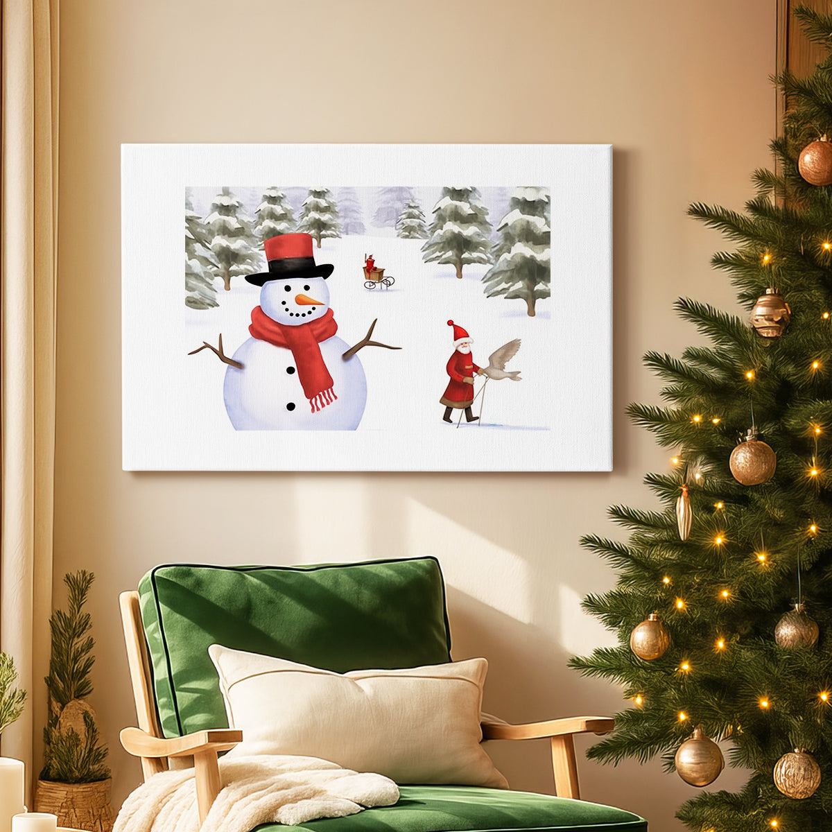 Pearled Fir at Dawn - Canvas Art Print