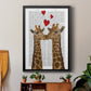 Giraffe Love - Modern Framed Canvas Print