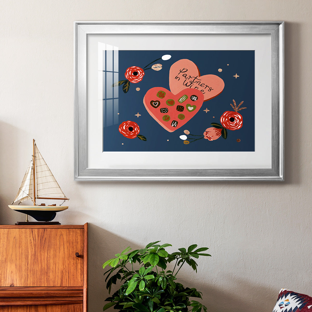 Happy Galentine I Premium Framed Print - Ready to Hang