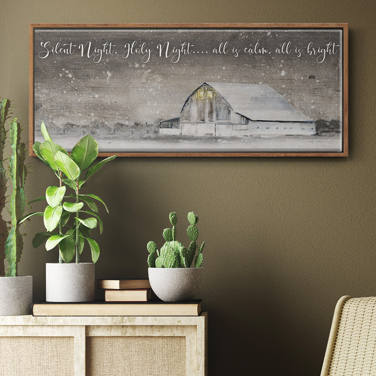 Silent Night - Floater Framed Canvas Print