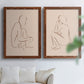 Sketched Pose I - Premium Framed Canvas 2 Piece Set - Ready to Hang