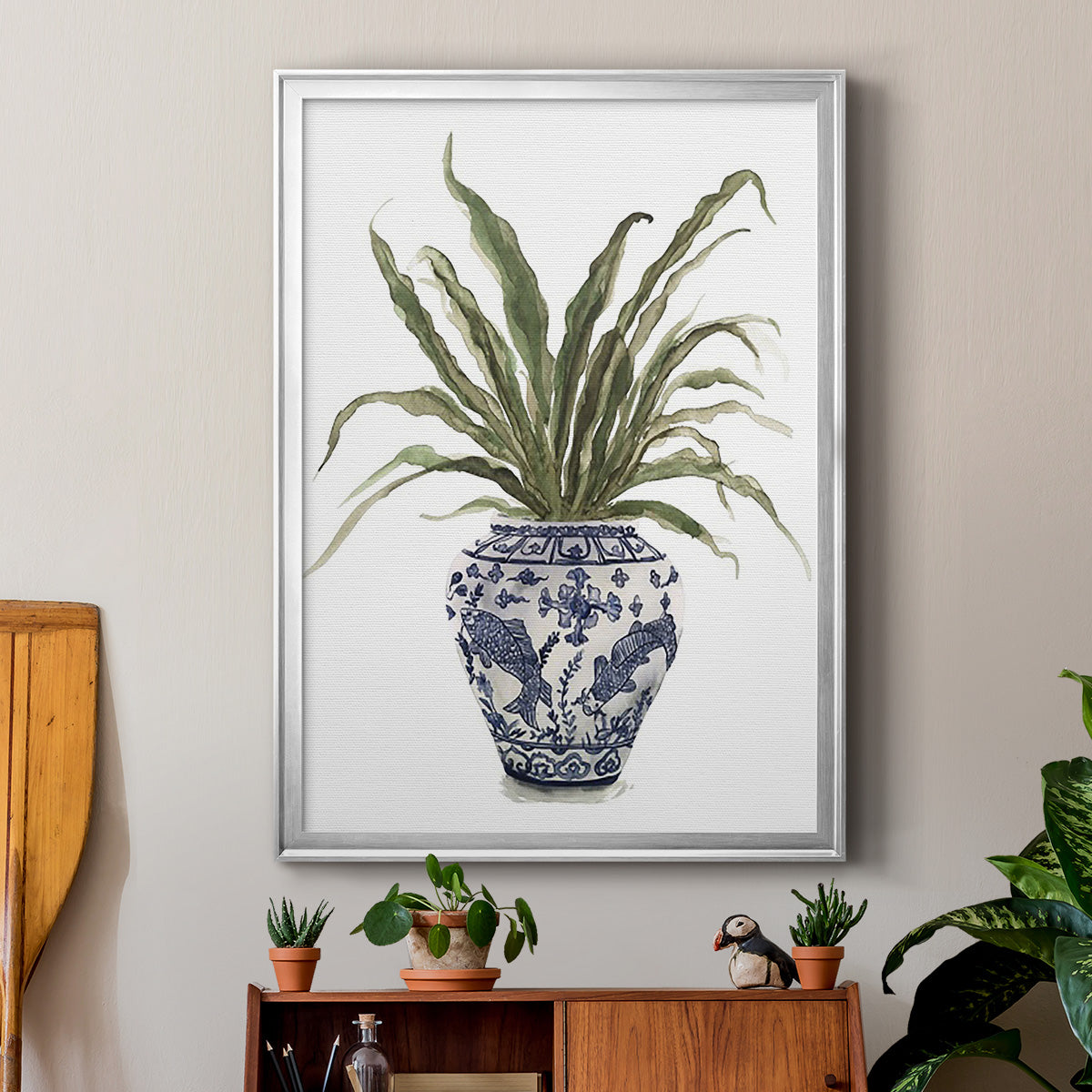 Fern House II - Modern Framed Canvas Print