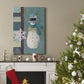 Snowman Patchwork I Premium Gallery Wrapped Canvas - Ready to Hang