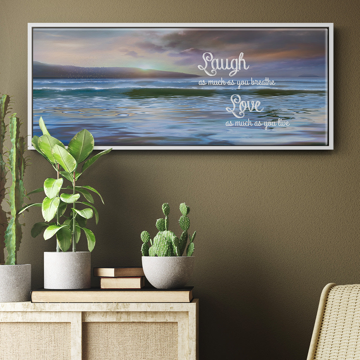 Laugh As Much - Floater Framed Canvas Print