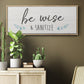 Be Wise & Sanitize - Floater Framed Canvas Print