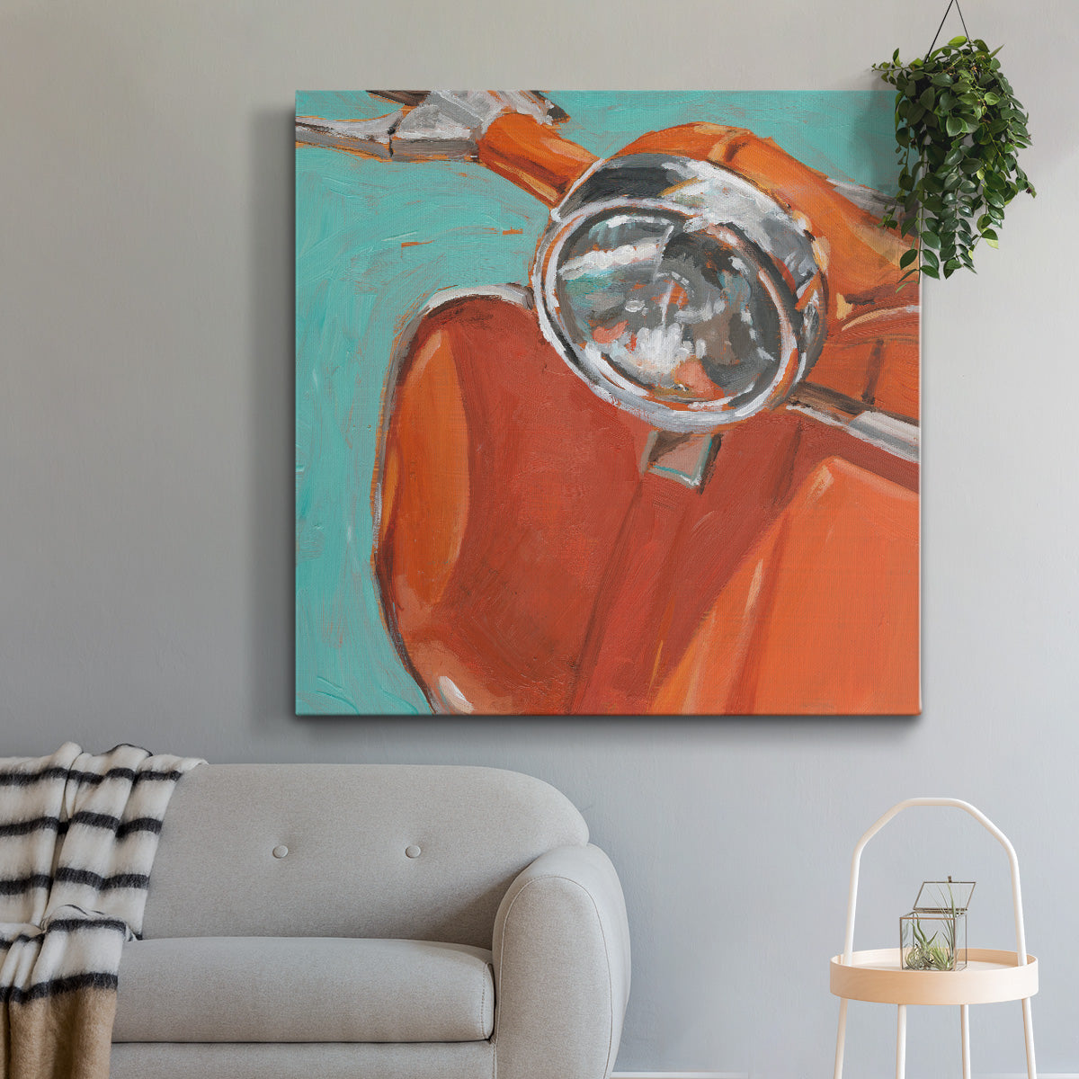 Retro Scooter I - Canvas Art Print