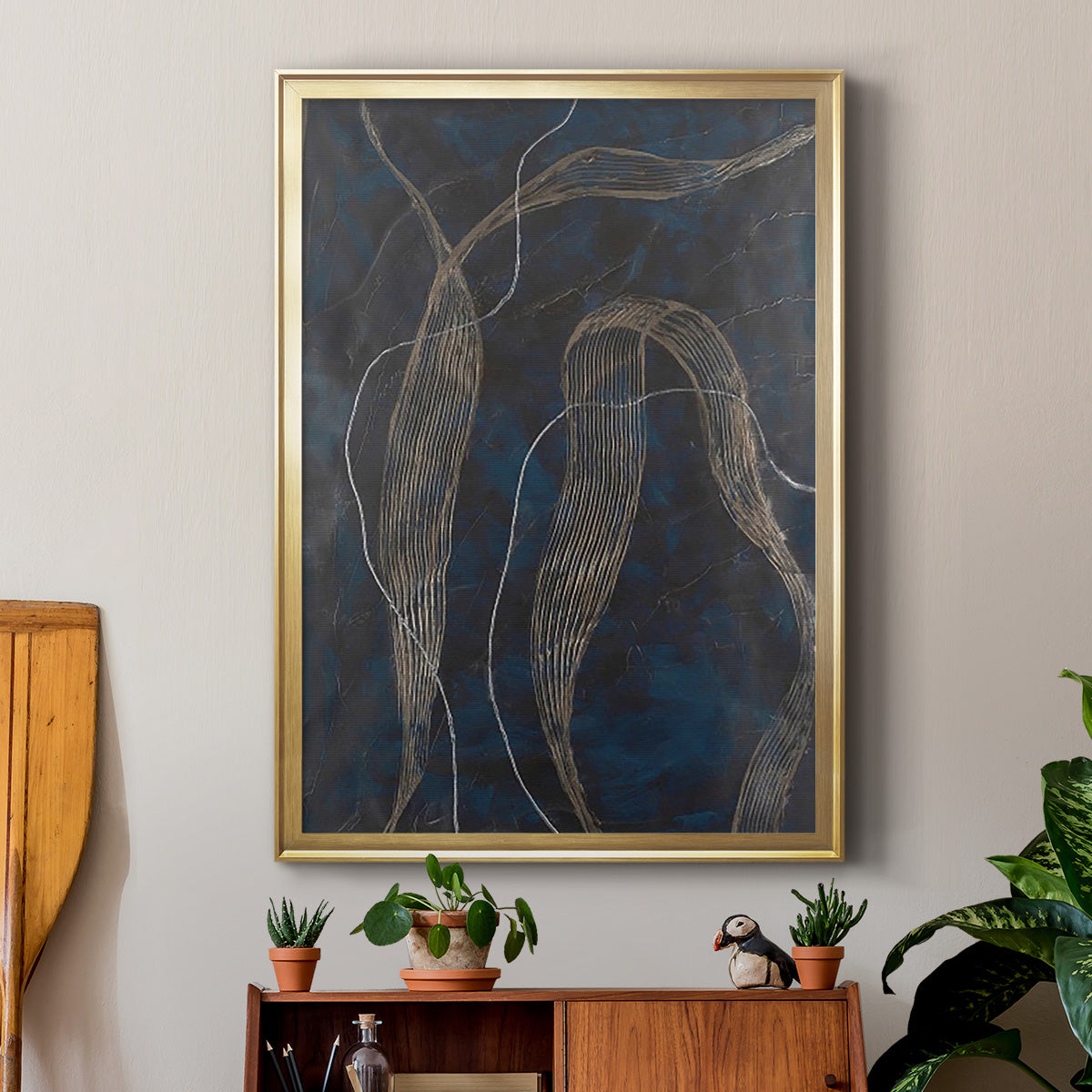 Laminar Flow I - Modern Framed Canvas Print