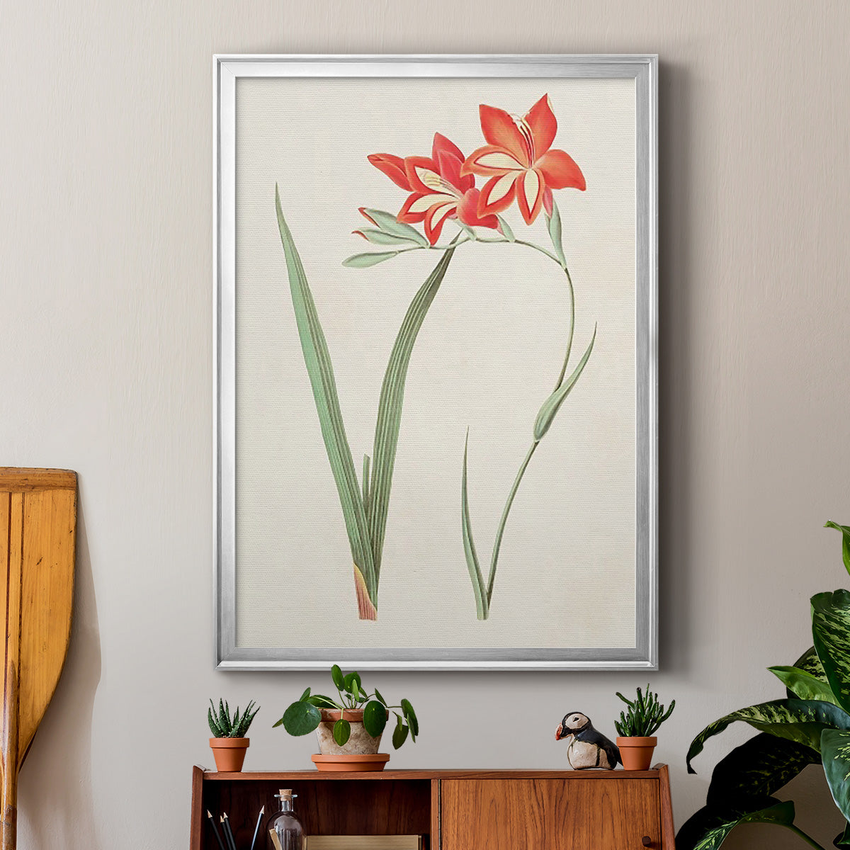 Flowers of the Seasons IV - Modern Framed Canvas Print