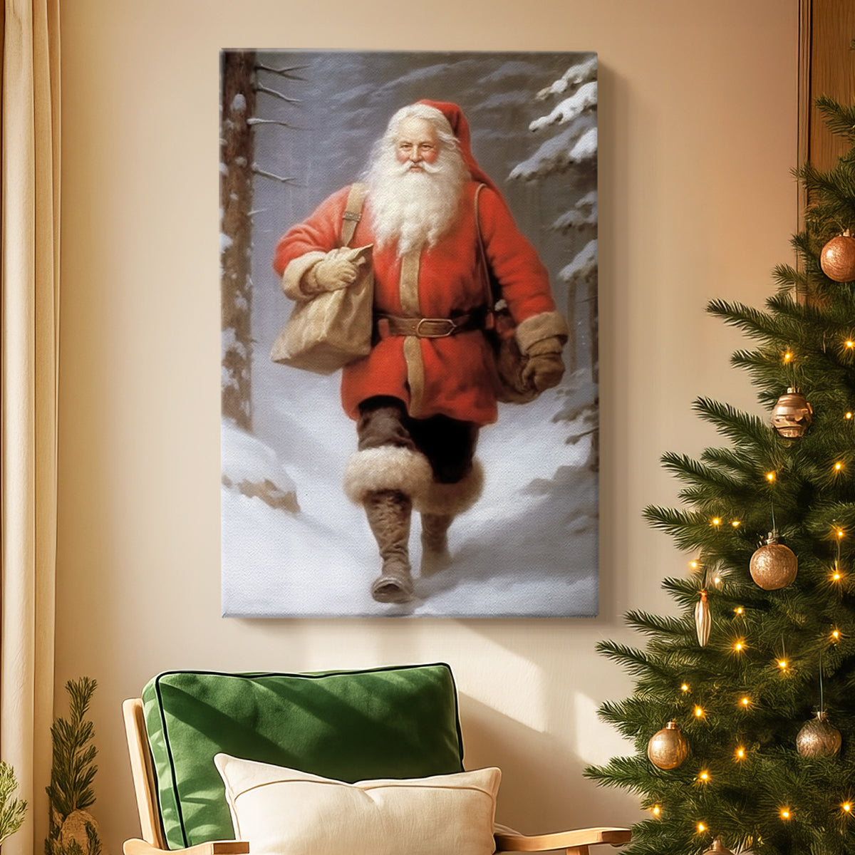Dawn of Fireside Midwinter - Canvas Art Print