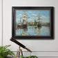 Ships Riding on the Seine - Ornate Framed Canvas Print