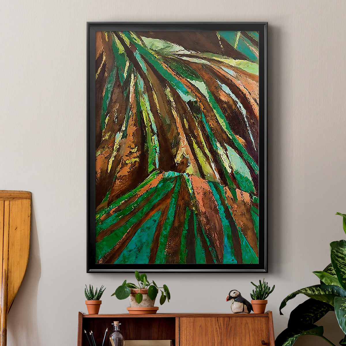 Las Palmas II - Modern Framed Canvas Print