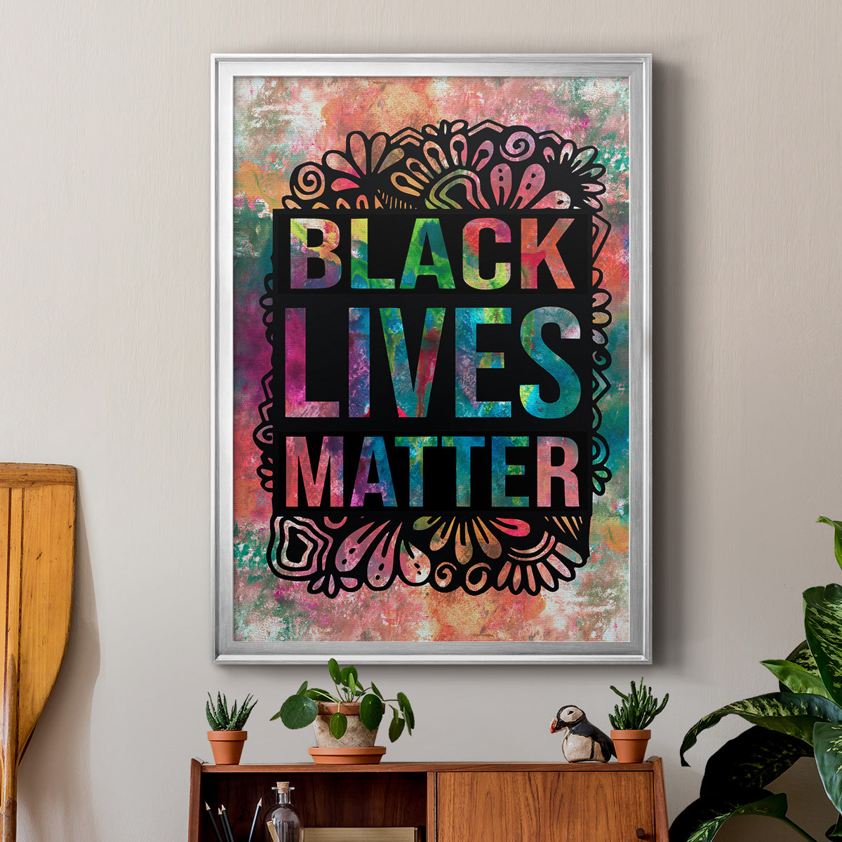Graffiti Black Lives Matter - Modern Framed Canvas Print