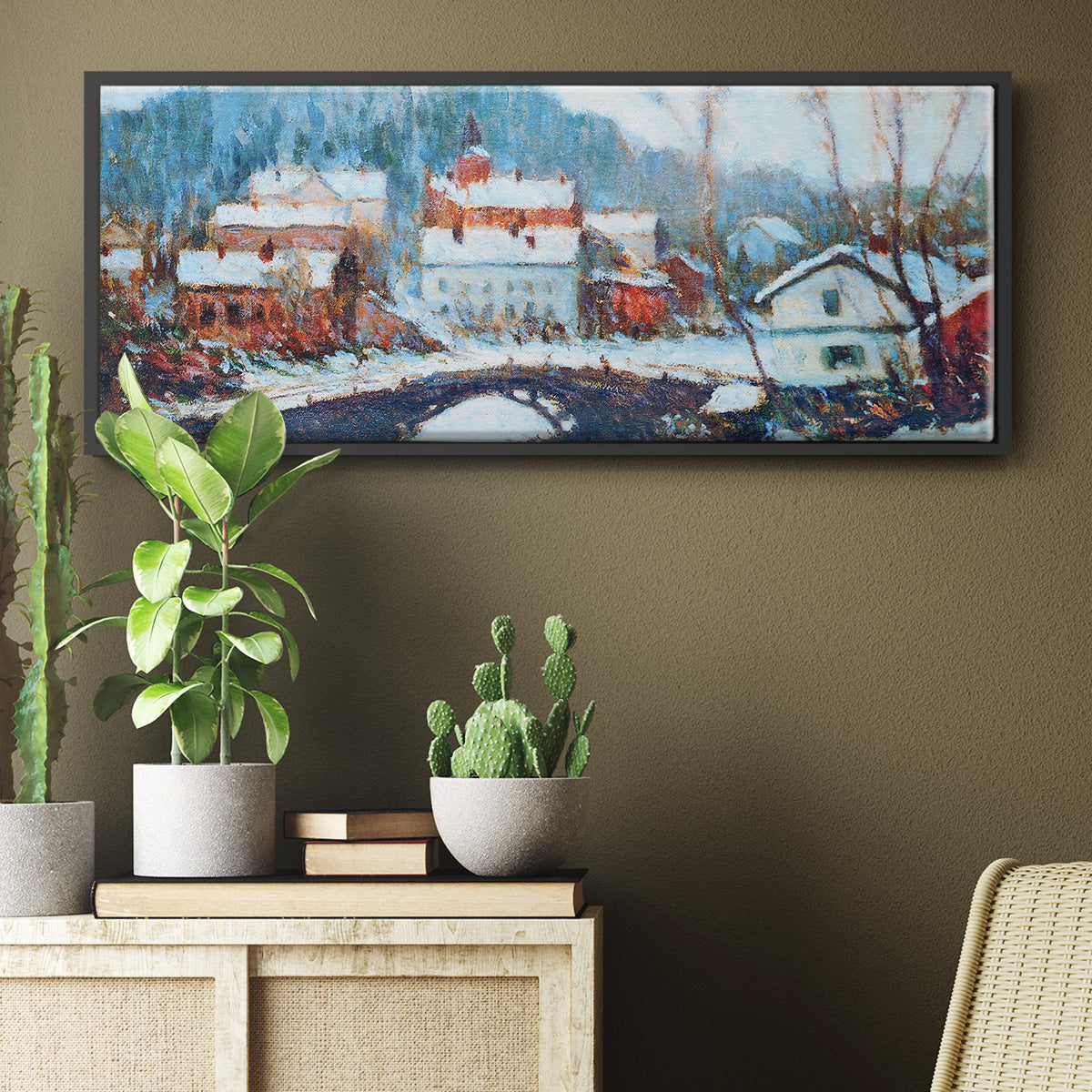 Sandviken, Norway 2, 1895 - Floater Framed Canvas Print