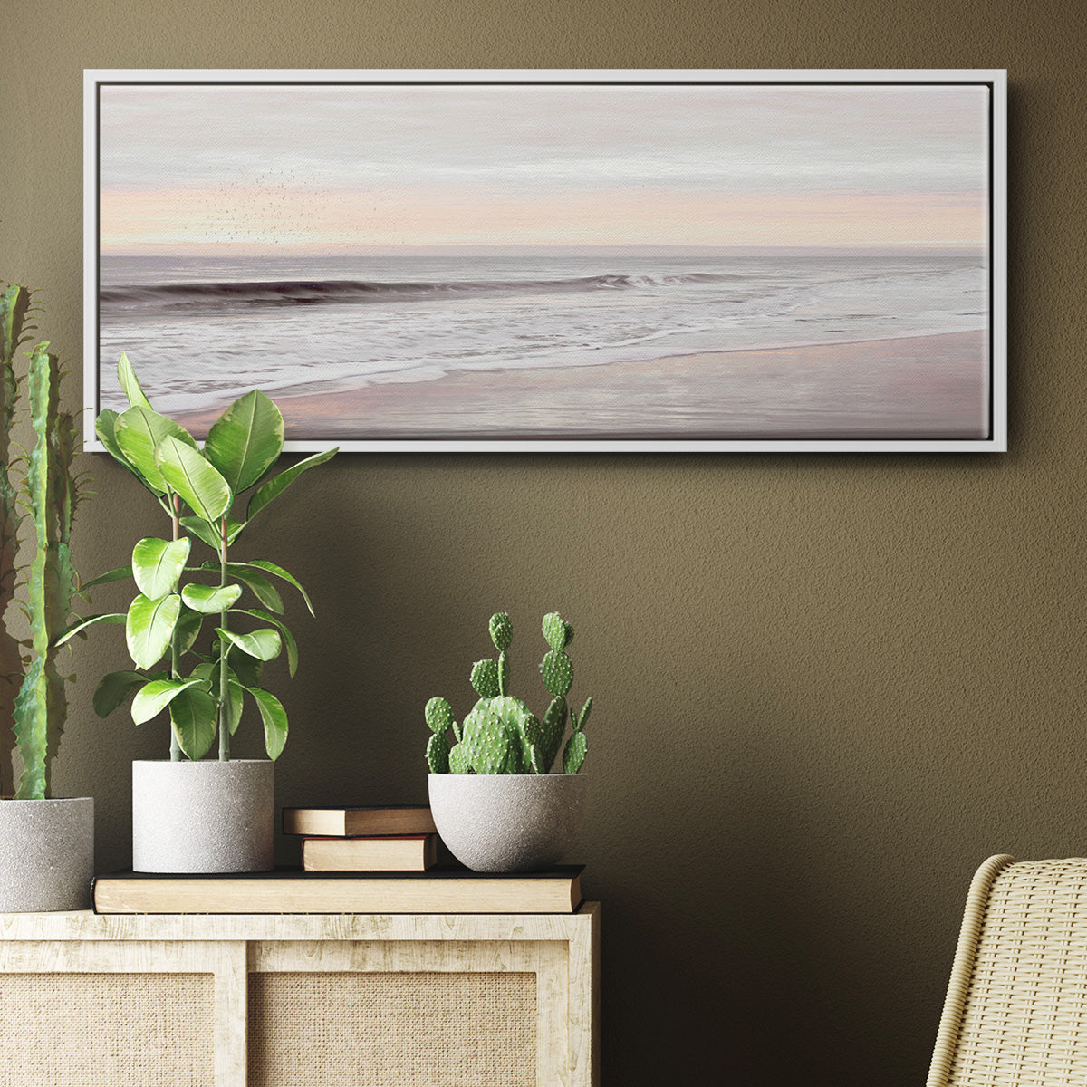 Dawn on the Horizon I - Floater Framed Canvas Print