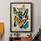 Collaged Butterflies II - Modern Framed Canvas Print