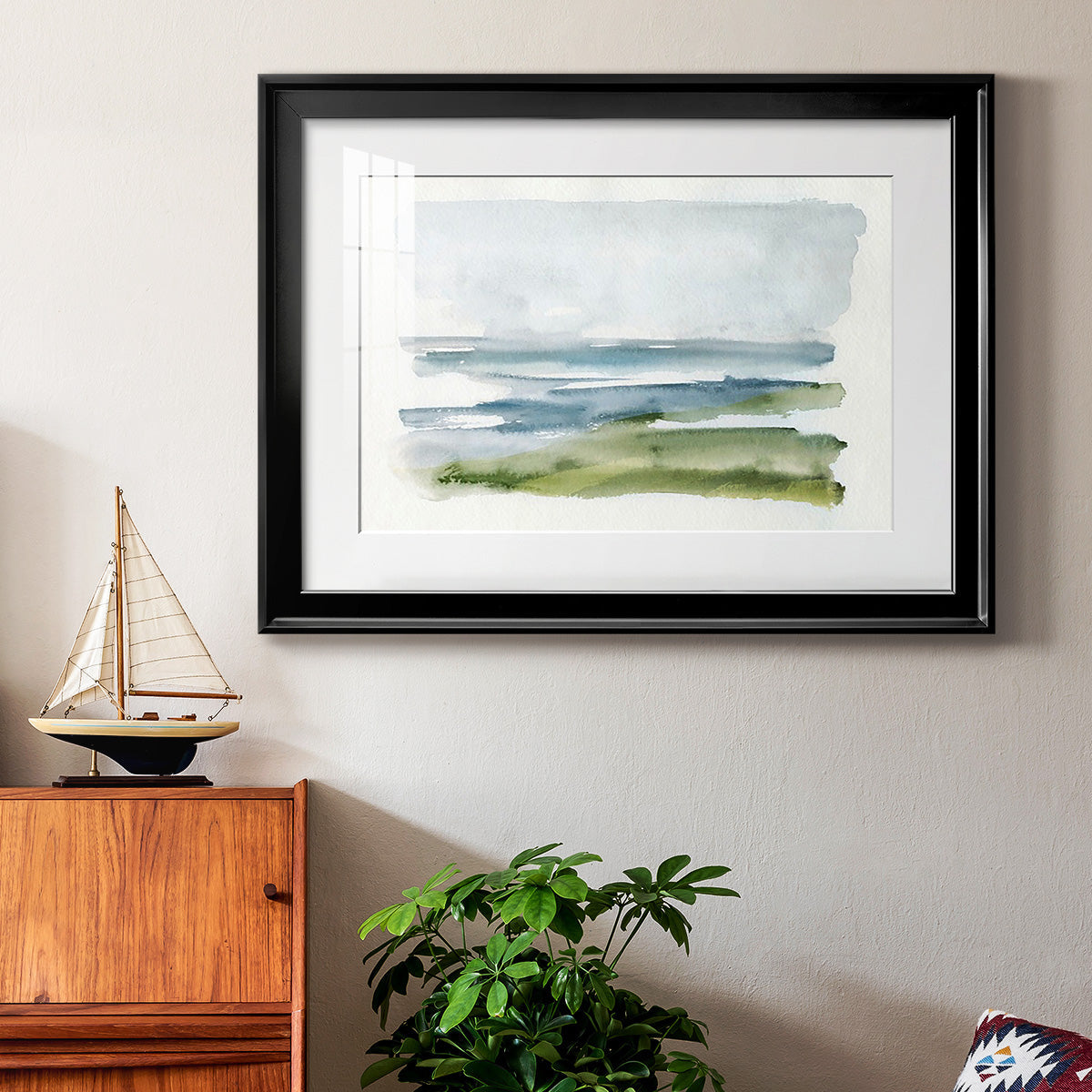 Coastline Splash I Premium Framed Print - Ready to Hang