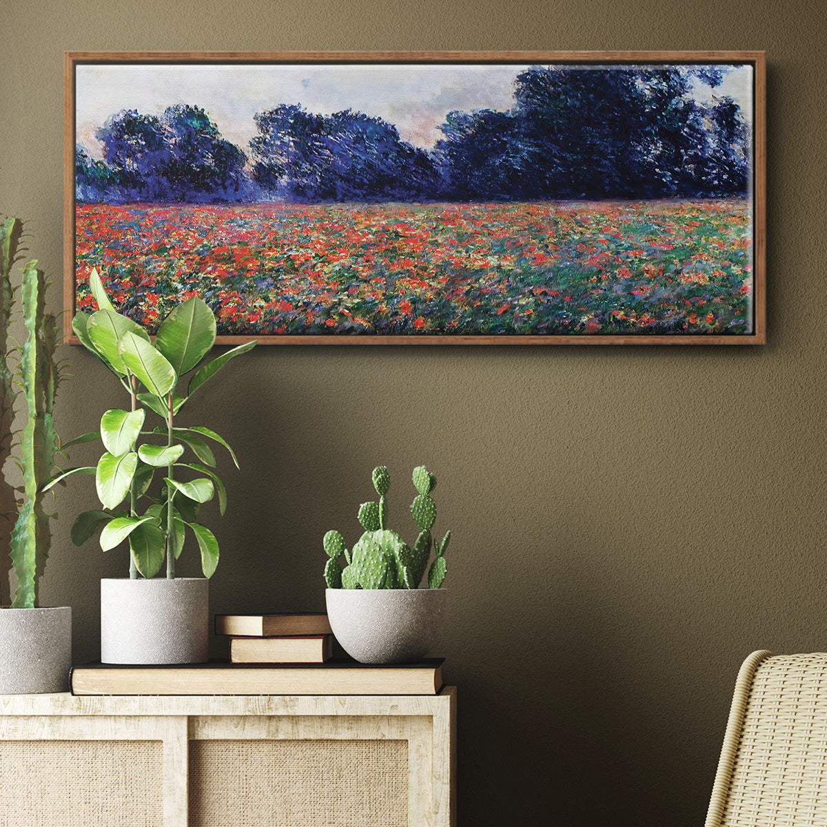 Poppies at Giverny, 1887 - Floater Framed Canvas Print